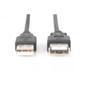 Digitus - USB-verlengkabel - USB Type A, 4-polig (M) - USB Type A, 4-polig (W) - 3,0 m (USB / USB2.0) - zwart (AK-300202-030-S)