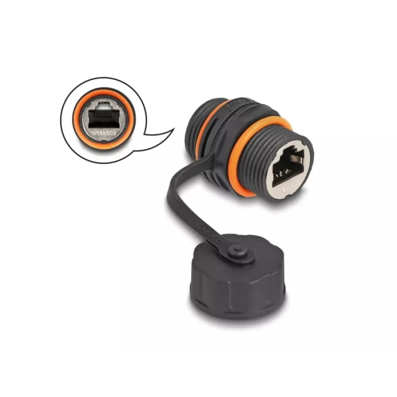 Netwerkkabel DeLOCK 88145 RJ45 naar RJ45 Cat.6A zwart