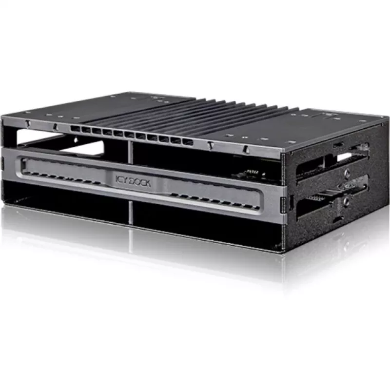 ICY DOCK - MB024SP-B - flexiDOCK dragerloze 4x 2,5 SAS/SATA SSD/HDD wisselbehuizing voor het 5,25 vak