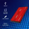 HDD/SSD-behuizing QOLTEC 51860 voor 2,5-inch SATA-III-stations, USB Type-A, 5 Gbit/s, aluminium, rood