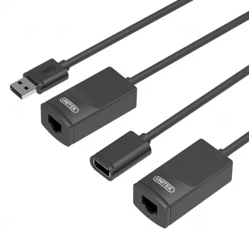 Netwerkkabel UNITEK Y-UE01001 Dock/Port-replicator USB 3.0 60 m zwart