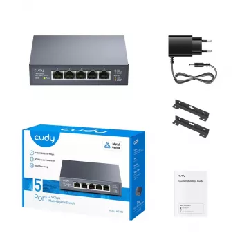 Unmanaged netwerkswitch Cudy HS105 — 5 poorten, 100/1000/2500 Mbit/s