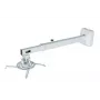 Wandbeugel AVTEK WallMount Next 1200 — staal, wit, telescopisch, 360° draaibaar, kantelbaar ±42°, max. belasting 20 kg
