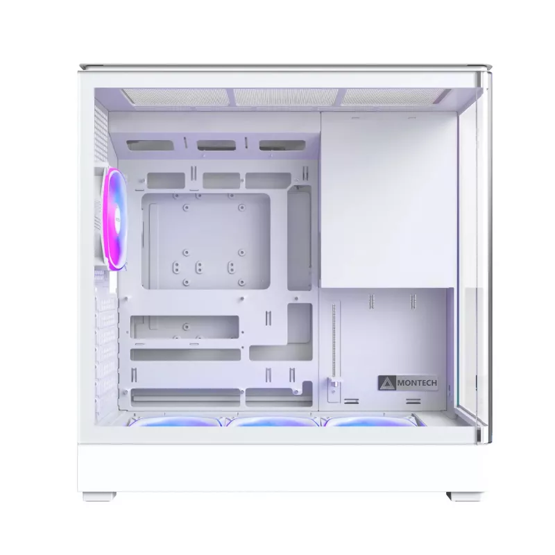 Pc-behuizing Montech KING 45 PRO (W) — witte midi-tower voor Micro-ATX / Mini-ITX