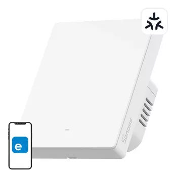 Wandgemonteerde WLAN-slimme schakelaar Sonoff M5-1C-80W 1-kanaals, voor frame, 80W
