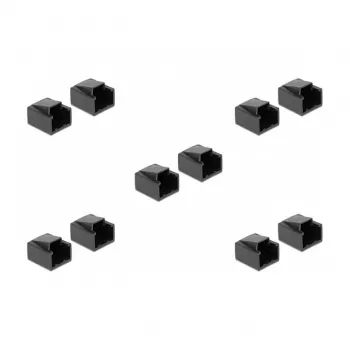 DeLOCK 86470 Stofkap voor RJ45-stekker, zwart, 10 stuks