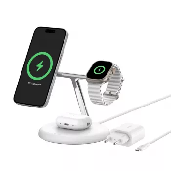 Belkin WIZ023VFBK oplader voor mobiele apparaten hoofdtelefoon, smartphone, smartwatch zwart USB draadloos laden binnen