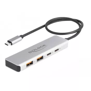 DeLOCK USB-hub USB Type-C 10 Gbit/s 2x Type-A 2x Type-C 35 cm kabel
