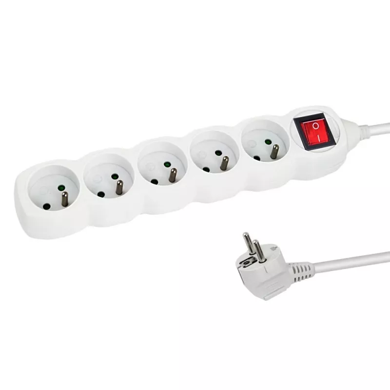 Esperanza ELK215W stroomverdeler 3 m 5 AC-stopcontact(en) binnen wit