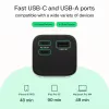 Draagbare batterij Green Cell PBGC25UD, 25200 mAh, Li‑ion, 140 W totaalvermogen, 2× USB‑C + 1× USB‑A, OLED-display, aluminium behuizing