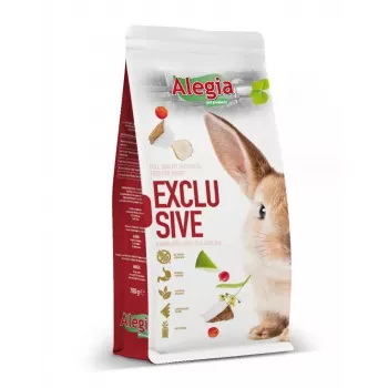 Droogvoer voor konijnen Alegia Exclusive 700 g — groentesmaak, eiwit 15,76 %, vezels 16,3 %