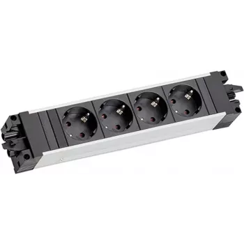 Bachmann STEP ALU 906.18802 stekkerdoos, 4x CEE 7/3 contactdozen, GST18i3