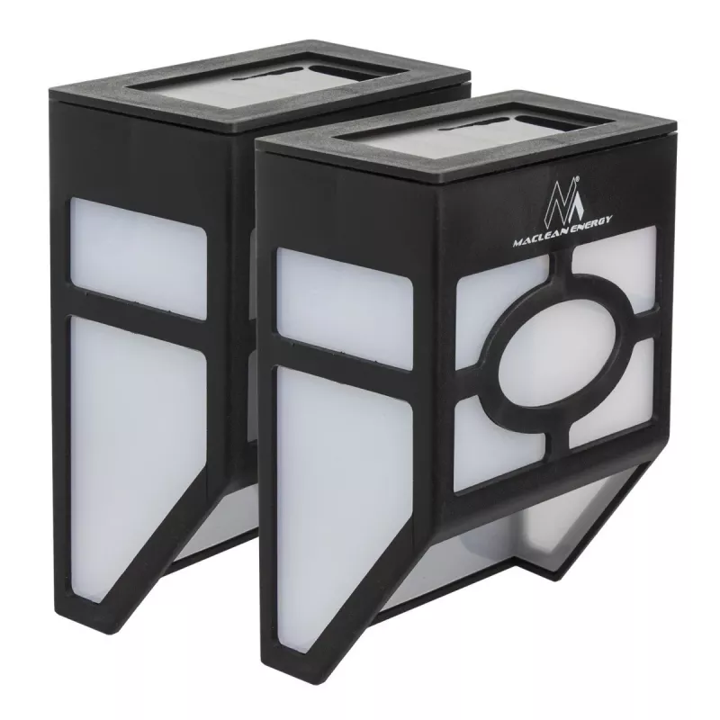 Solar-tuinlamp MACLEAN MCE171 2-delige set LED-solaraangedreven buitenlampen