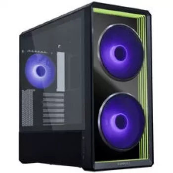 Lian Li LANCOOL 217 INF pc-behuizing-bundel + 3x UNI FAN SL-INF 120 reverse-blade-ventilator - zwart