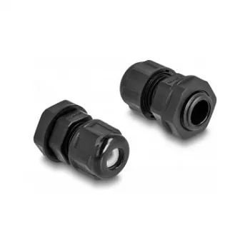 DeLOCK EX kabelwartel M12 zwart 2 stuks polyamide