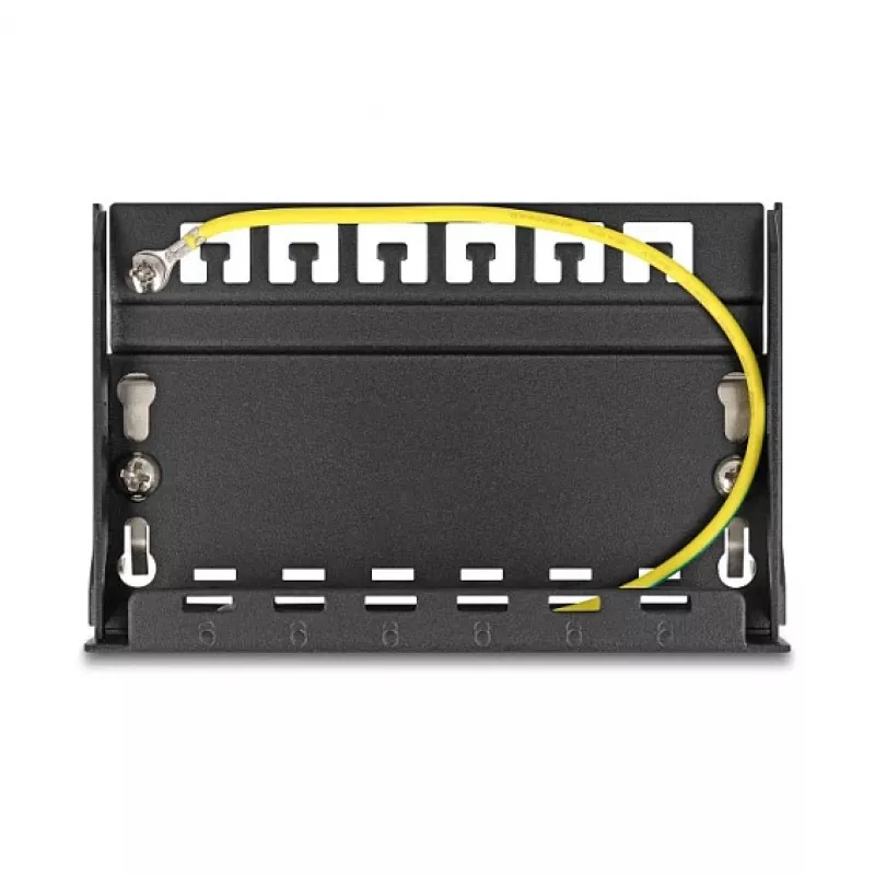 DELOCK blindplaat 6-poorts voor Keystone RJ‑modules, zwart, metaal, voor tafel-/wand-/dinrailmontage