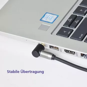 Audiokabel helos Premium mini-jack S naar haaks 2 m – 3,5 mm stereo naar haakse stekker, 2,0 m lengte