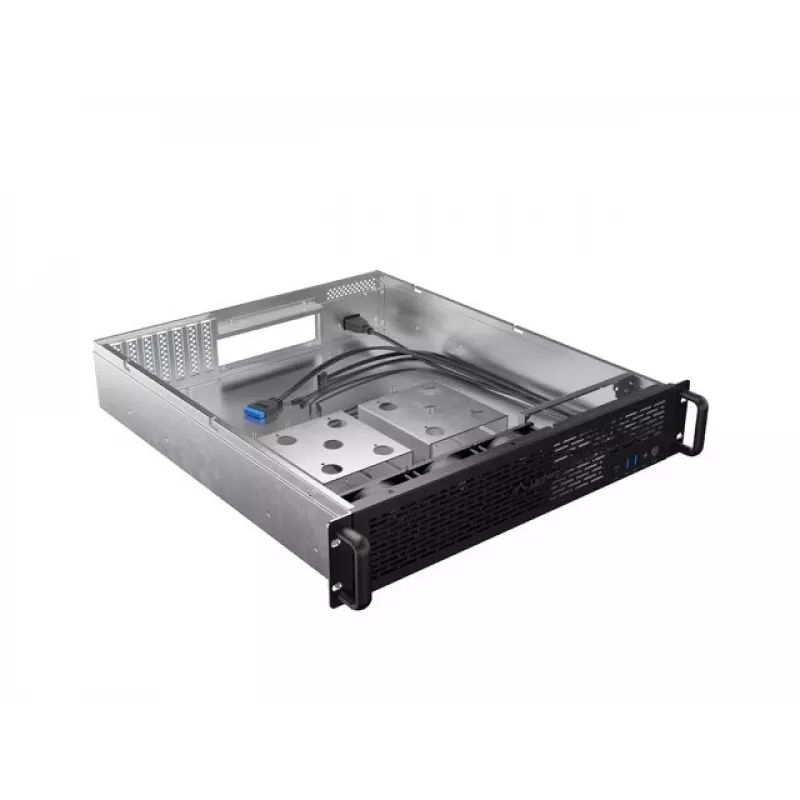 Rackbehuizing Lanberg SC01-5202-12B 2U zwart 3 ventilatoren HDD+SSD