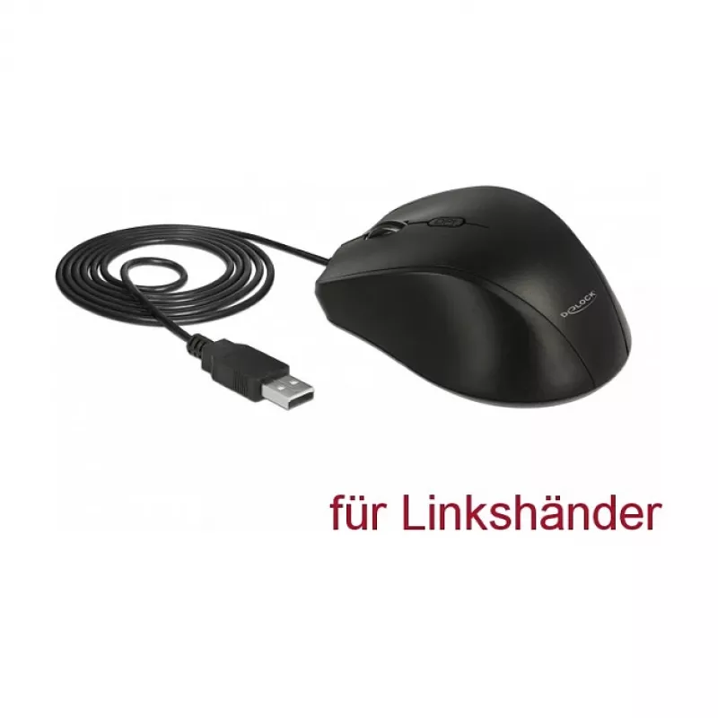 Muis DeLOCK 12548 office linkshandig USB Type-A optisch 2400 DPI