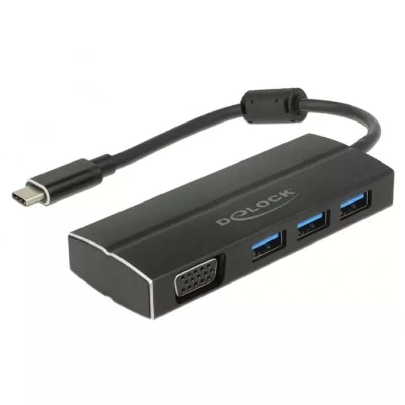 Laptop Dock DeLOCK 63932 USB 3.2 Gen 1 Type-C zwart