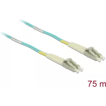 DELOCK InfiniBand / glasvezelkabel 75 m MMF OM3 2x LC – aquakleur