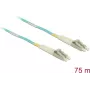 DELOCK InfiniBand / glasvezelkabel 75 m MMF OM3 2x LC – aquakleur