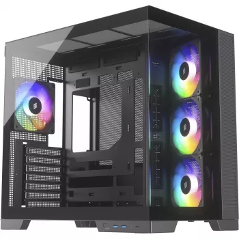 Silentware View A-RGB zwart PC-behuizing VIEWzwart — mid-tower-behuizing met A-RGB-verlichting