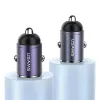 Autolader usams C38 30W — 1x USB-A + 1x USB-C snelladen