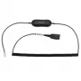 Jabra GN1218 AC 2m spiraal, kabel, zwart