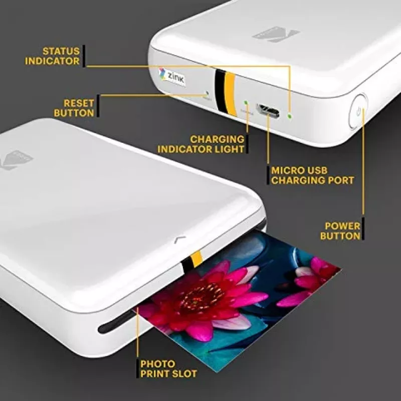 Kodak STEP RODMP20AMZW mobiele fotoprinter ZINK 2x3'' Bluetooth
