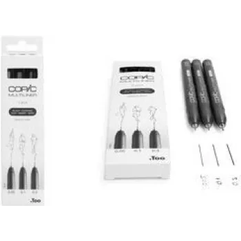 COPIC Multiliner fineliner zwart 0.05 + 0.1 + 0.3 mm, 3 stuks (22075631)