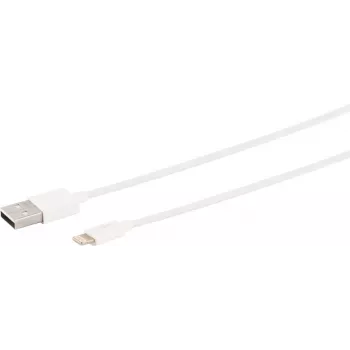 Lightning-kabel S/CONN 14-12041 1 m wit USB-A-stekker
