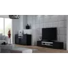 Cama sideboard VIVA 150 zwart/zwart glanzend + wit
