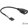 Delock kabel USB pinheaderbus > USB 2.0 Type-A bus 20 cm (83291)