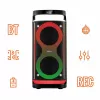 Draagbare luidspreker MANTA SPK0601B100, 100 W, Bluetooth, karaoke, draadloze microfoon, accu, equalizer, discolicht