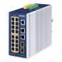 Managed switch PLANET IP30 16-poorts L2/L4 Gigabit Ethernet PoE