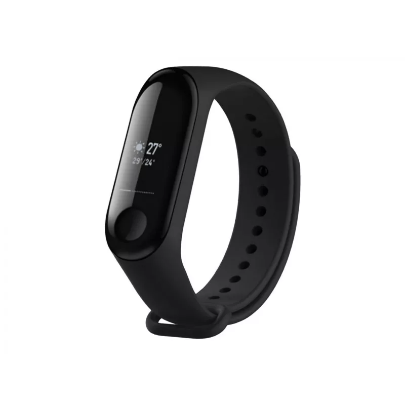 Siliconenband FIXED voor Xiaomi Mi Band 3/4 – zwart, vervanging flexibel duurzaam siliconen