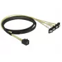 SCSI-kabel DeLOCK 85685 zwart geel 1 m 1 x Mini SAS HD SFF-8643 4 x SATA 7 pin