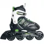 Verstelbare kinderskates maat 33-36, inline-skates groen/zwart