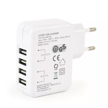 USB-oplader universeel wit/4-poorts EG-U4AC-02 GEMBIRD
