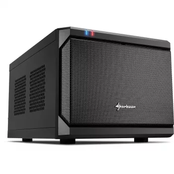 Sharkoon QB One zwart - Midi/Minitower ITX, Mini-ITX 3,5 - PC-/Server voeding koeler - USB, USB 2.0, USB 3.0