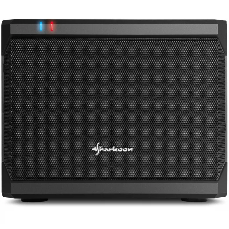 Sharkoon QB One zwart - Midi/Minitower ITX, Mini-ITX 3,5 - PC-/Server voeding koeler - USB, USB 2.0, USB 3.0
