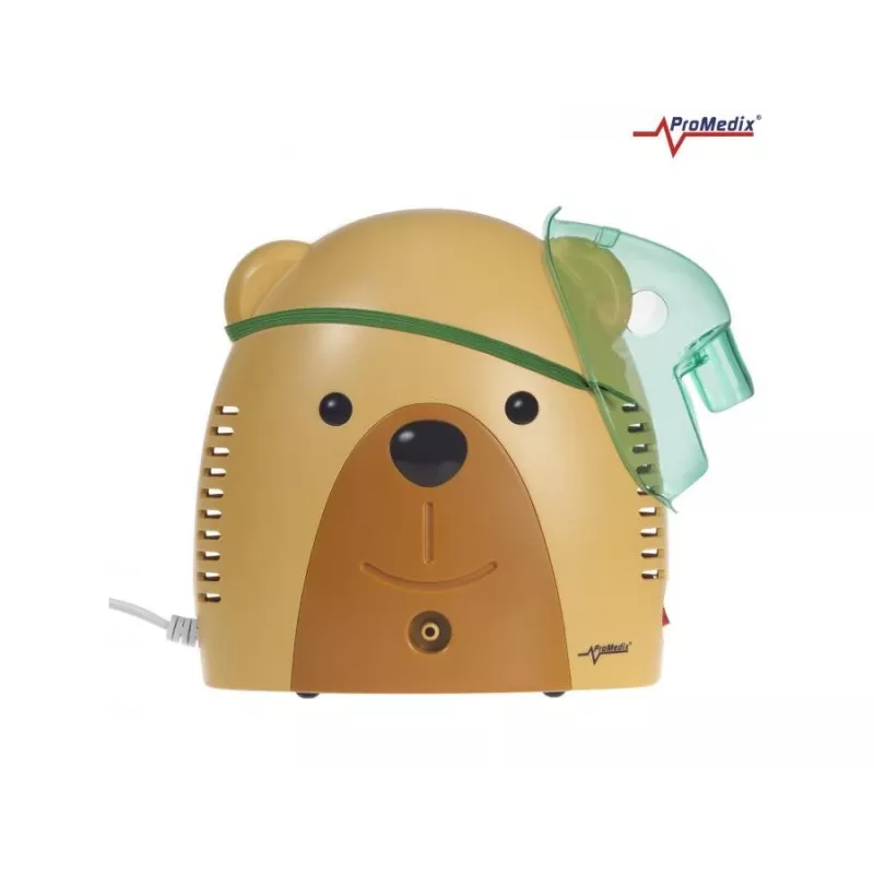 Promedix inhalator voor kinderen, teddybeer, vernevelaar-set, maskers, filters, PR-811