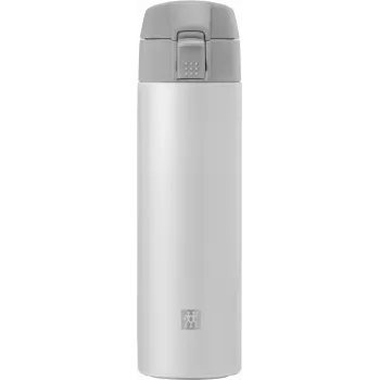 ZWILLING THERMO Thermosfles, reismok, dubbele wandisolatie, veiligheidssluiting, 450 ml, hoogte: 22,8 cm, wit