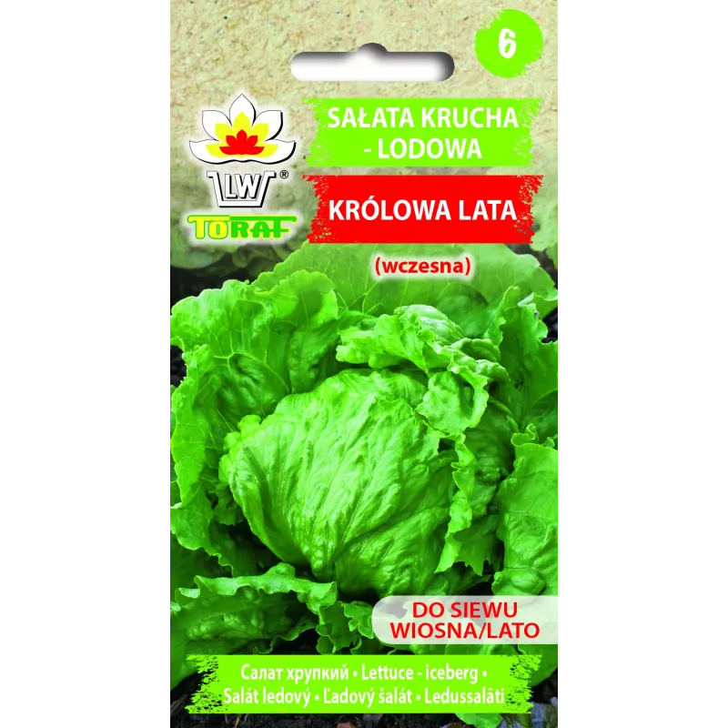 Crisp Ice Lettuce Summer Toraf groentezaden, 1g verpakking