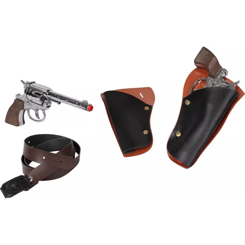 Speelgoedpistolenset Pulio 155148/0 — 2 revolverpistolen met riem