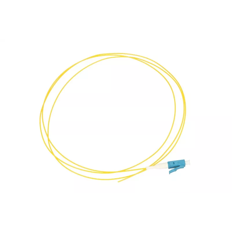 Extralink LC/UPC pigtail, singlemode G.652D, 900 µm PVC, 1 m, FTTH, geel