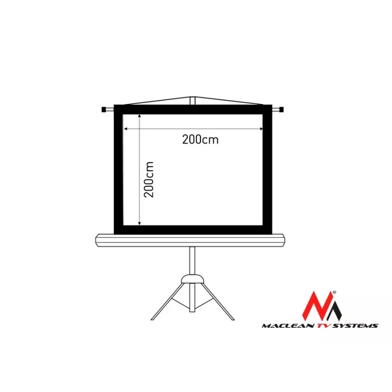 Statief projectiescherm Maclean MC-680 112 1:1 200x200