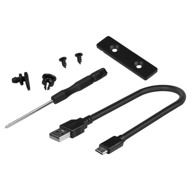 SSD-behuizing SAVIO AK-84 zwart voor M.2-schijven, USB 10 Gbit/s (Type-A / Type-C), aluminium + ABS