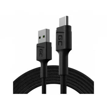 USB-kabel Green Cell KABGC22 USB 2.0 1,2 m USB-A USB-C zwart